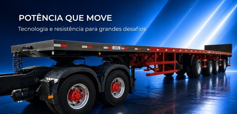 Semirreboque BM Carretas com chassi reforçado para transporte de cargas pesadas em rodovias brasileiras
